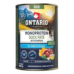 Ontario Adult Monoprotein paštetas su antiena ir moliūgais, drėgnas maistas šunims 400 g — 2 nuotrauka