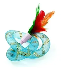 Hippie Pet kačių žaislas, su plunksnomis, 19 cm