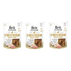 BRIT Jerky Snack Chicken Meaty Coins su vabzdžiais 3x80g