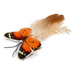 Beeztees Katzenspielzeug Fligo Schmetterling orange