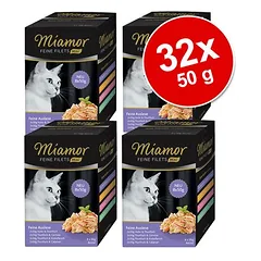Miamor Feine Filets Mini Pouch drėgnas maistas katėms, ekonominė pakuotė 32 x 50 g
