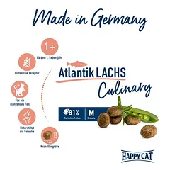 Happy Cat Culinary Adult su Atlanto lašiša, sausas maistas katėms, > 10 kg — 2 nuotrauka