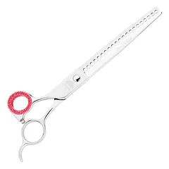 Kenchii Five Star Offset Left Chunkers - grooming thinning shears for left-handed users, 21 teeth, 7,5" — 2 nuotrauka