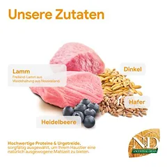 N&D Cat Ancestral Grain Adult su ėriena ir mėlynėmis, sausas maistas katėms, 5 - 9,9 kg — 3 nuotrauka