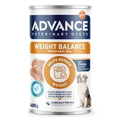 Advance Veterinary Diet Dog Weight Balance Medium/Maxi drėgnas dietinis pašaras svorio kontrolei vidutinio ir didelio dydžio šunims, 400 g
