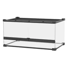 Roplių terariumas, 34 l, Juoda, 50 × 25 × 30 cm