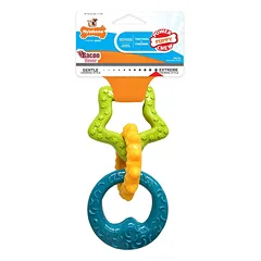 Nylabone Puppy Teething Rings Bacon - teething toy for puppies, bacon flavor — 2 nuotrauka