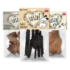 PAKA ZWIERZAKA "Tuxedo" džiovintų jautienos ir kiaulienos skanėstų mišinys 3 x 100 g