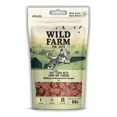 WILD FARM ėriukų žvaigždutės su taurinu 50g kačių skanėstai
