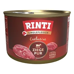 RINTI Singlefleisch Exclusive Goat Grynas vienbaltyminis ožkos produktas 185 g