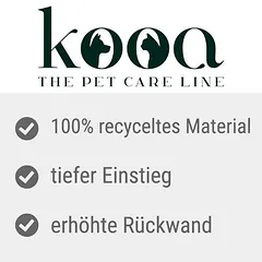 kooa atviras kačių tualetas iš 100 % perdirbto plastiko, Dideliems > 5 kg — 5 nuotrauka