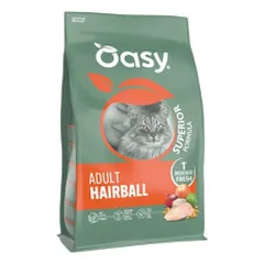 Oasy Superior Adult Hairball sausas pašaras su vištiena katėms
