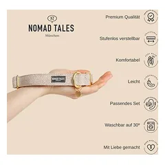 Nomad Tales Calma antkaklis šunims, sand, Dydis M: 34–55 cm kaklo apimtis, 20 mm pločio — 2 nuotrauka