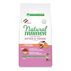 Natural Trainer Kitten su lašiša, sausas maistas kačiukams, 1,5 - 2,9 kg — 2 nuotrauka