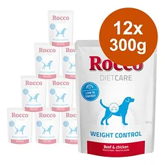 Rocco Diet Care Weight Control su jautiena ir vištiena, drėgnas maistas šunims 300 g, paketėlis — 4 nuotrauka