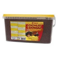 Tropical Cichlid&amp;Arowana Medium Sticks plaukiančių lazdelių pavidalo pašaras žuvims 5 l (1,8 kg)