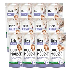 BRIT Care Cat Creamy Duo Mousse Chicken and Duck 48x14 g kreminis skanėstas katėms su vištiena ir antimi