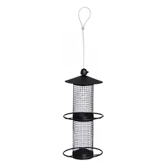 Lesyklėlė paukščiams 13x13x31 cm juoda (riešutams) Tintti