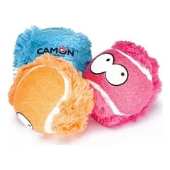 Camon žaislas šunims su vamzdeliu ir 3 teniso kamuoliukais “Smiley”