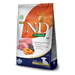 Farmina N&amp;D Pumpkin Grain Free canine LAMB &amp; BLUEBERRY PUPPY MINI DRY FOOD 2,5kg