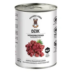 KUCHNIA SZEFA Šernas Monoproteininė maistas visų veislių šunims 400 g