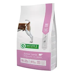 Nature's Protection visų veislių jaunų šunų sausas pašaras su ėriena, 2 kg — 3 nuotrauka
