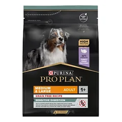 PRO PLAN Sensitive Digestion vidutinių ir didelių veislių suaugusių šunų ėdalas su kalakutiena 2,5 kg