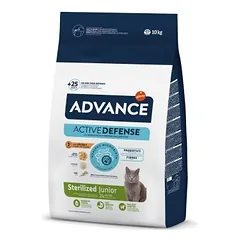Advance Cat Sterilized Junior pilnavertis sausas maistas sterilizuotiems kačiukams (iki 24 mėn.) su vištiena ir ryžiais, 10 kg