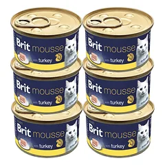 BRIT Premium by Nature Cat Mousse with Turkey 6x85 g kalakutienos tyrė, drėgnas kačių maistas