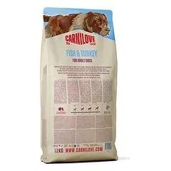 CARNILOVE TRUE FRESH Dog Fish & Turkey sausas pašaras šunims 12 kg
