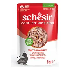 Schesir Complete Nutrition filė drebučiuose 6 x 85 g pakeliuose, drėgnas maistas katėms — 5 nuotrauka