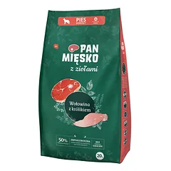 PAN MIĘSKO su žolelėmis Jautiena su triušiena M 20 kg vidutinio dydžio veislėms