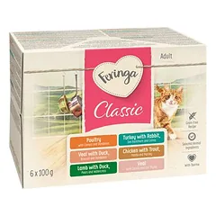 Feringa Classic Meat meniu bandomasis rinkinys, indeliai 6 x 100 g, drėgnas maistas katėms — 4 nuotrauka