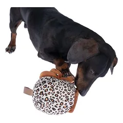 zooplus Basics skanėstų kamuoliukas su leopardo raštu, Ø 33 x 12 cm — 3 nuotrauka
