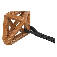 Trixie CityStyle Rhombus On A Rope Bungee TPR žaislas šunims su amortizatoriumi, 18 cm rombas, 38 cm bendras ilgis — 3 nuotrauka