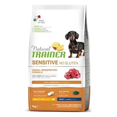 Natural Trainer Sensitive No Gluten Adult Mini Lamb beviltė sausa maistas jautriems mažų veislių suaugusiems šunims su ėriena, 7 kg