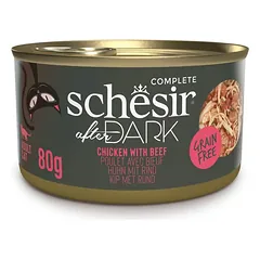Schesir After Dark konservuotas maistas katėms su vištiena ir jautiena, 80g