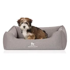 Knuffelwuff ortopedinis guolis šunims Leano iš velūro su rankų darbo audinio išvaizda, Mažiems 5–10 kg — 2 nuotrauka