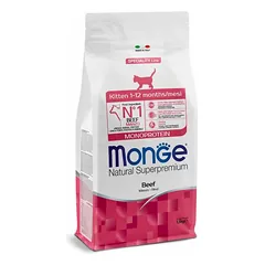 Monge kitten monoprotein jautienos sausas maistas kačiukams, 1.5 kg