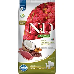 FARMINA N&D Quinoa Dog Skin&Coat Duck&Coconut Adult Medium&Maxi 7 kg su antiena ir kokosais suaugusiems vidutinių ir didelių veislių šunims + FARMINA N&D Quinoa Dental Treat Skin Coat Herring Medium/Maxi 100 g (7 vnt.) DOVANŲ! — 3 nuotrauka