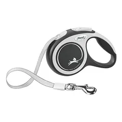 FLEXI New Comfort pavadėlis juodas XS 3 m iki 12 kg - diržas