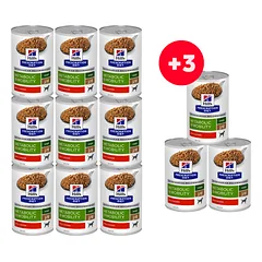 HILL'S Prescription Diet Canine Metabolic Mobility 9x370g + 3 konservai DOVANŲ!