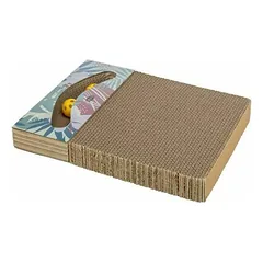 Trixie Cat Scratching Cardboard with 2 Balls, 38 x 5 x 30 cm, White