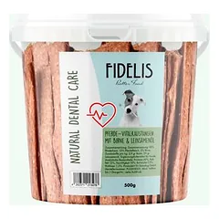 FIDELIS Vitalkaustange Pferd mit Birne and Leinsamenöl (500g-Eimer)