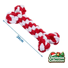 Nobleza žaislas šuniui, medžiaginis kaulas, xmas, 20cm — 4 nuotrauka