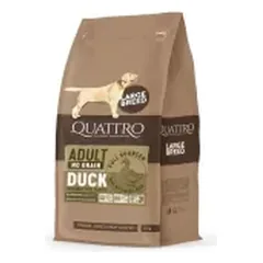 QUATTRO ADULT Large Breed begrūdis sausas pašaras didelių veislių šunims su antiena