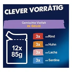 Felix Junior drėgnas maistas katėms „So gut wie es aussieht“ 48 x 85 g, 80 - 99 g — 3 nuotrauka