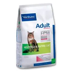 Virbac Veterinary HPM Adult Salmon Neutered & Entire Cat visavertis sausas pašaras sterilizuotoms ir nesterilizuotoms katėms, 7 kg — 3 nuotrauka