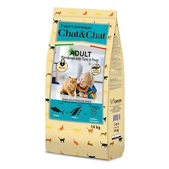Chat & Chat Expert Adult Tuna & Žirniai 14 kg