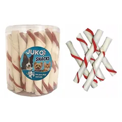Skanėstai šunims JUKO Snacks white tube with Beef pagaliukai su jautiena, 35 vnt